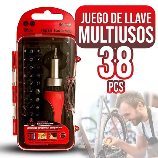 JUEGO DE LLAVE 38 PIEZAS MULTIUSOS